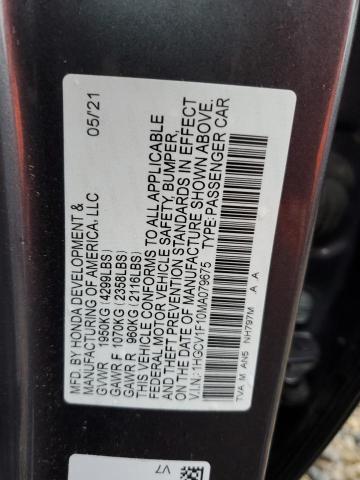 Photo 9 VIN: 1HGCV1F10MA079675 - HONDA ACCORD LX 