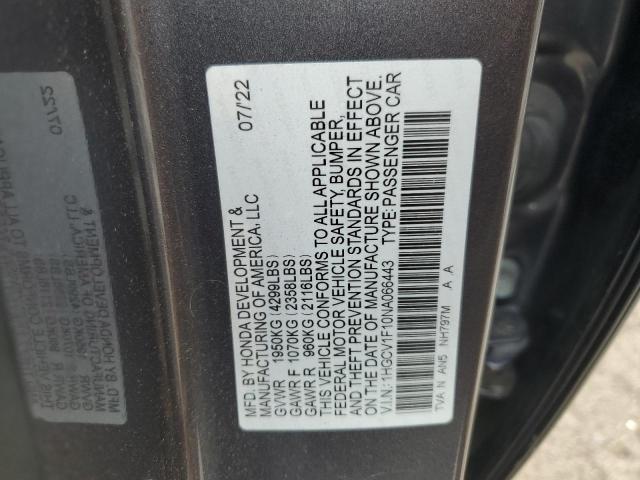 Photo 11 VIN: 1HGCV1F10NA066443 - HONDA ACCORD LX 