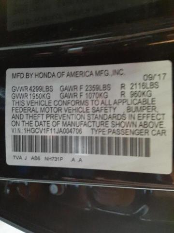 Photo 9 VIN: 1HGCV1F11JA004706 - HONDA ACCORD LX 