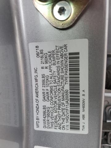 Photo 11 VIN: 1HGCV1F11JA200550 - HONDA ACCORD LX 