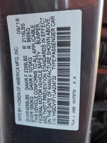 Photo 12 VIN: 1HGCV1F11JA234732 - HONDA ACCORD LX 