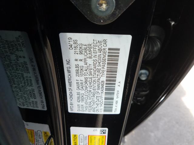 Photo 9 VIN: 1HGCV1F11KA094828 - HONDA ACCORD LX 