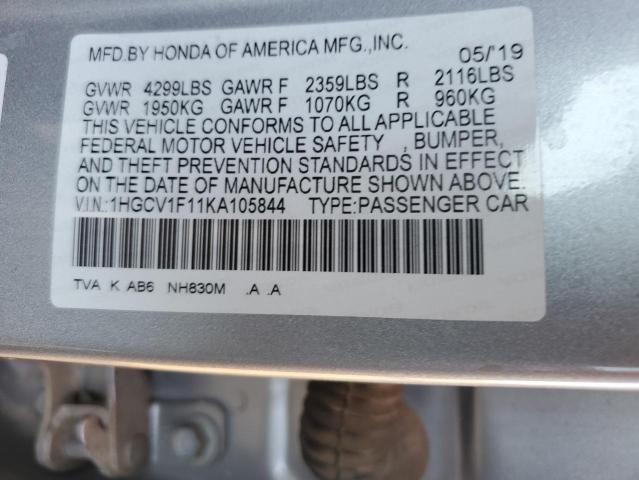 Photo 11 VIN: 1HGCV1F11KA105844 - HONDA ACCORD 