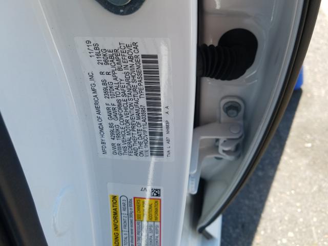 Photo 9 VIN: 1HGCV1F11LA035957 - HONDA ACCORD LX 