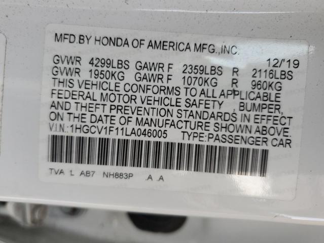 Photo 11 VIN: 1HGCV1F11LA046005 - HONDA ACCORD LX 