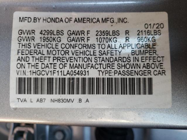 Photo 11 VIN: 1HGCV1F11LA054931 - HONDA ACCORD LX 