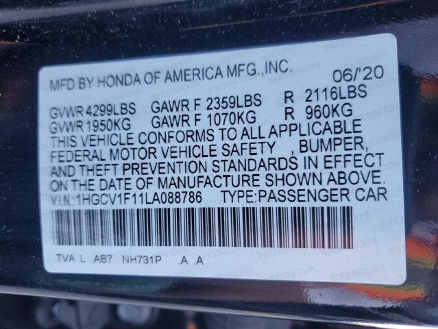 Photo 11 VIN: 1HGCV1F11LA088786 - HONDA ACCORD LX 