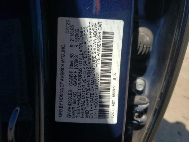 Photo 11 VIN: 1HGCV1F11LA106834 - HONDA ACCORD LX 