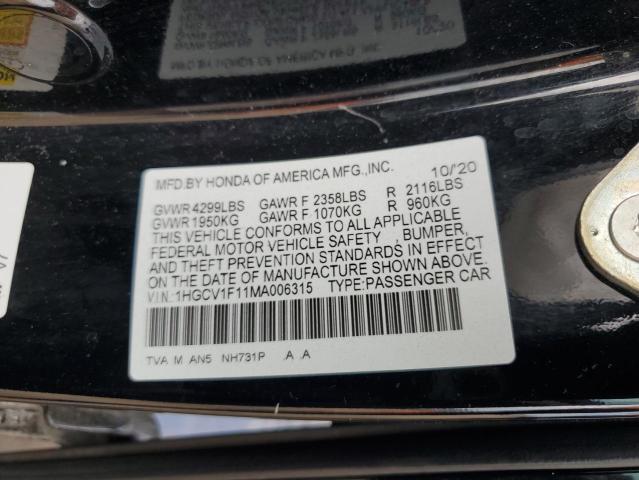 Photo 12 VIN: 1HGCV1F11MA006315 - HONDA ACCORD LX 