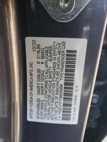 Photo 11 VIN: 1HGCV1F11MA008890 - HONDA ACCORD 