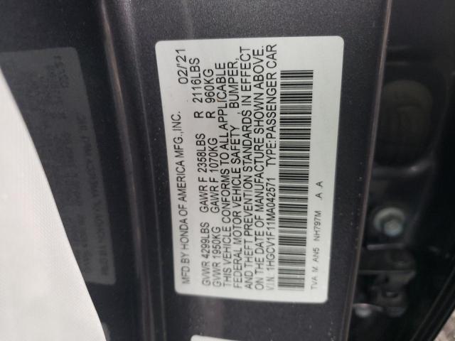 Photo 11 VIN: 1HGCV1F11MA042571 - HONDA ACCORD 