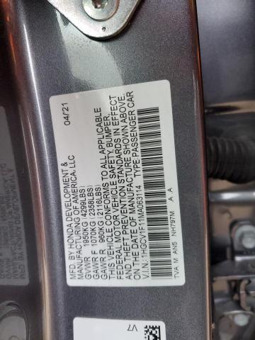 Photo 11 VIN: 1HGCV1F11MA063114 - HONDA ACCORD LX 