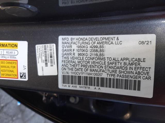 Photo 9 VIN: 1HGCV1F11MA106057 - HONDA ACCORD LX 