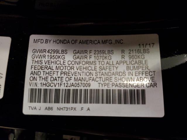 Photo 9 VIN: 1HGCV1F12JA057009 - HONDA ACCORD LX 