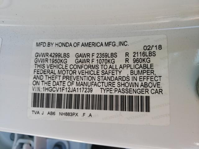 Photo 9 VIN: 1HGCV1F12JA117239 - HONDA ACCORD LX 