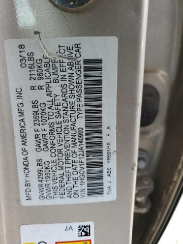 Photo 11 VIN: 1HGCV1F12JA140990 - HONDA ACCORD LX 