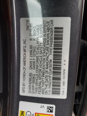 Photo 11 VIN: 1HGCV1F12JA155764 - HONDA ACCORD 