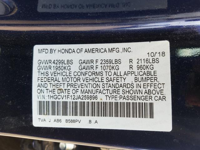 Photo 9 VIN: 1HGCV1F12JA259896 - HONDA ACCORD LX 