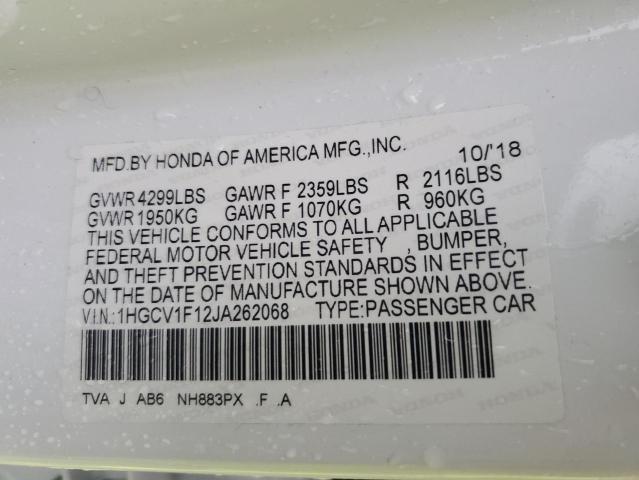 Photo 12 VIN: 1HGCV1F12JA262068 - HONDA ACCORD 