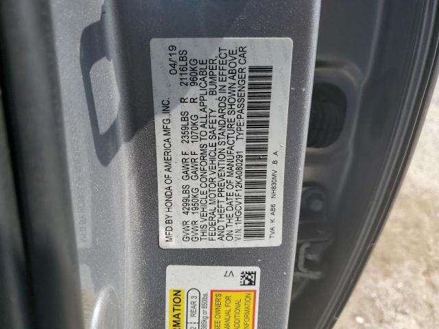 Photo 11 VIN: 1HGCV1F12KA080291 - HONDA ACCORD LX 