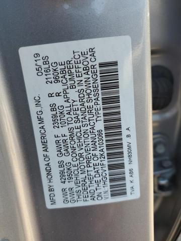 Photo 11 VIN: 1HGCV1F12KA103066 - HONDA ACCORD 