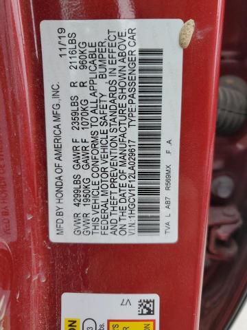 Photo 12 VIN: 1HGCV1F12LA029617 - HONDA ACCORD 