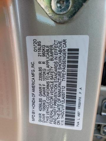 Photo 11 VIN: 1HGCV1F12LA057112 - HONDA ACCORD LX 