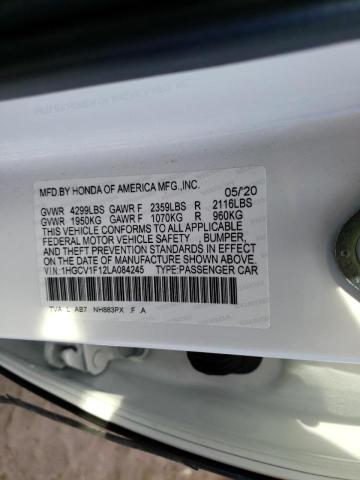 Photo 9 VIN: 1HGCV1F12LA084245 - HONDA ACCORD LX 