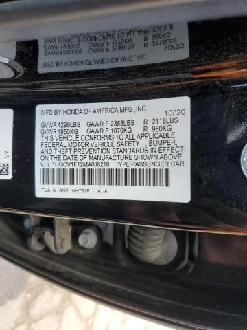 Photo 11 VIN: 1HGCV1F12MA008218 - HONDA ACCORD LX 