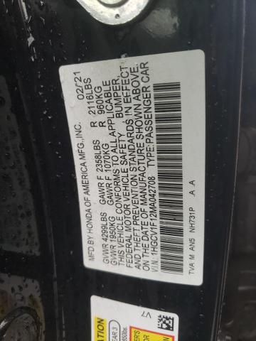 Photo 11 VIN: 1HGCV1F12MA042708 - HONDA ACCORD LX 