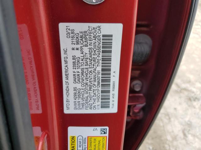 Photo 12 VIN: 1HGCV1F12MA057161 - HONDA ACCORD LX 