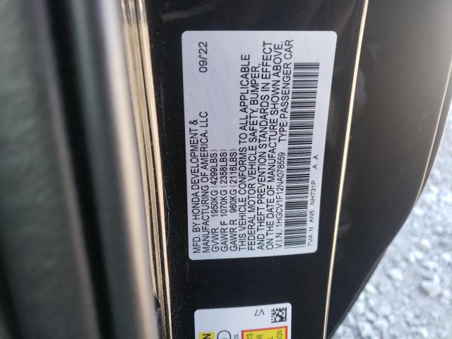 Photo 11 VIN: 1HGCV1F12NA078559 - HONDA ACCORD LX 