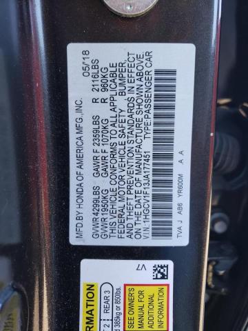 Photo 11 VIN: 1HGCV1F13JA177451 - HONDA ACCORD LX 