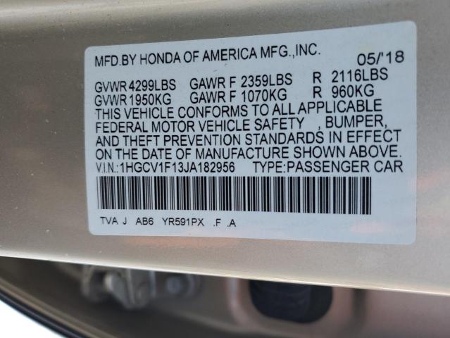 Photo 12 VIN: 1HGCV1F13JA182956 - HONDA ACCORD LX 