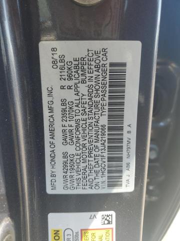 Photo 11 VIN: 1HGCV1F13JA219066 - HONDA ACCORD 