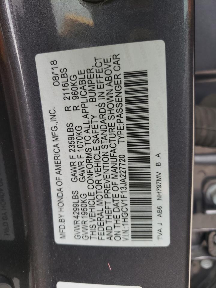 Photo 11 VIN: 1HGCV1F13JA227720 - HONDA ACCORD 