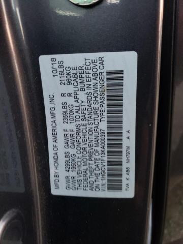 Photo 11 VIN: 1HGCV1F13KA000397 - HONDA ACCORD LX 