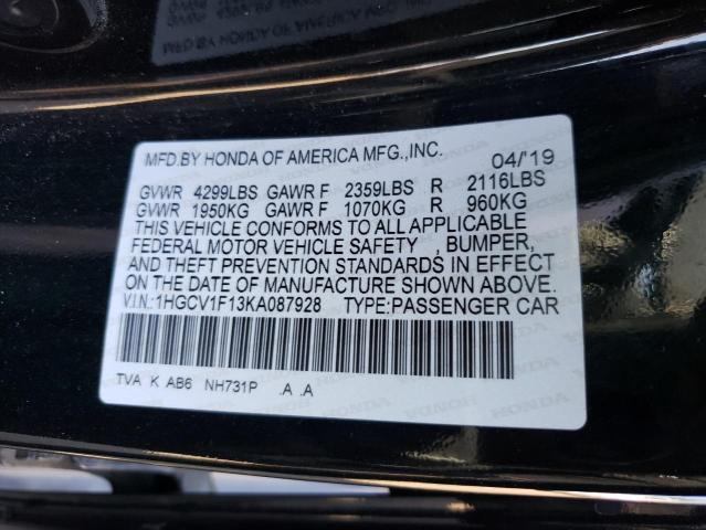 Photo 9 VIN: 1HGCV1F13KA087928 - HONDA ACCORD LX 