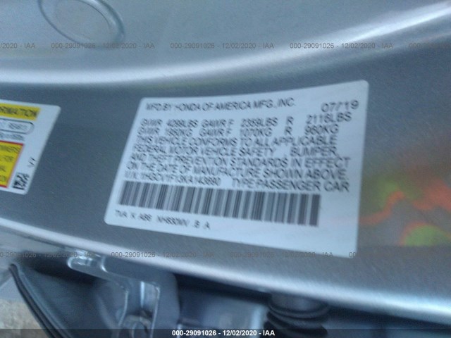 Photo 8 VIN: 1HGCV1F13KA143690 - HONDA ACCORD SEDAN 