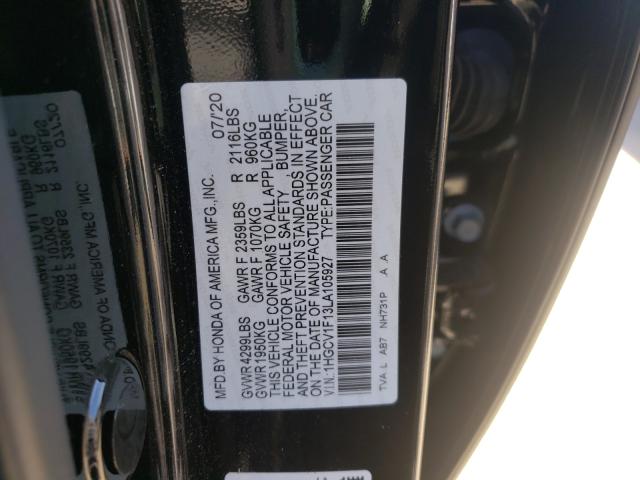 Photo 9 VIN: 1HGCV1F13LA105927 - HONDA ACCORD LX 