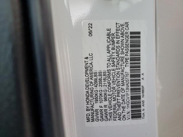 Photo 11 VIN: 1HGCV1F13NA057767 - HONDA ACCORD LX 