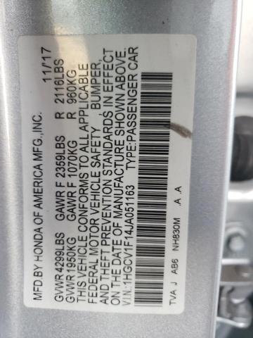 Photo 9 VIN: 1HGCV1F14JA051163 - HONDA ACCORD LX 