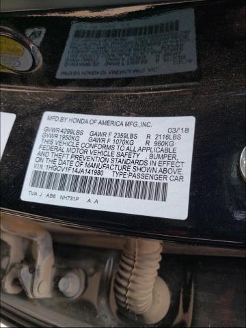 Photo 9 VIN: 1HGCV1F14JA141980 - HONDA ACCORD LX 