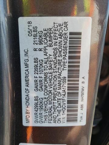 Photo 11 VIN: 1HGCV1F14JA171559 - HONDA ACCORD LX 