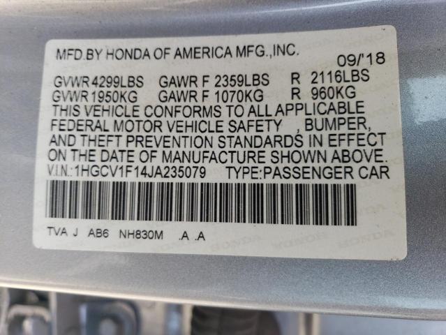 Photo 12 VIN: 1HGCV1F14JA235079 - HONDA ACCORD 