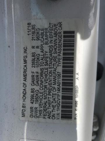 Photo 11 VIN: 1HGCV1F14KA011067 - HONDA ACCORD 