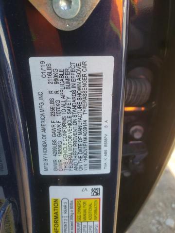 Photo 11 VIN: 1HGCV1F14KA039144 - HONDA ACCORD LX 