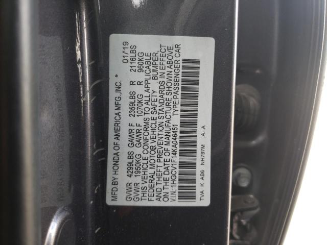 Photo 12 VIN: 1HGCV1F14KA046451 - HONDA ACCORD LX 