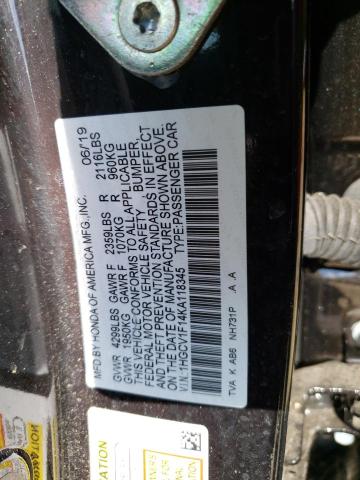 Photo 11 VIN: 1HGCV1F14KA118345 - HONDA ACCORD LX 