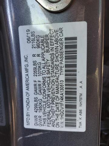 Photo 9 VIN: 1HGCV1F14KA130513 - HONDA ACCORD LX 